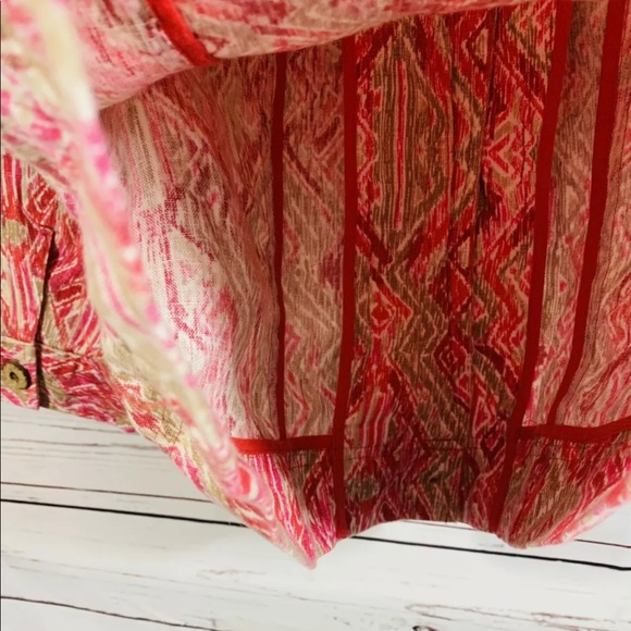 Charter Club Womens Sz M Mediu Jacket Coat Blazer Pink Floral Print Buttons - Picture 8 of 8